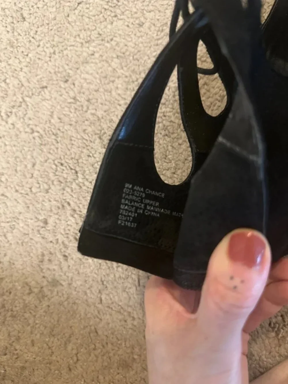 Black Lace Up Heel- ANA Chance